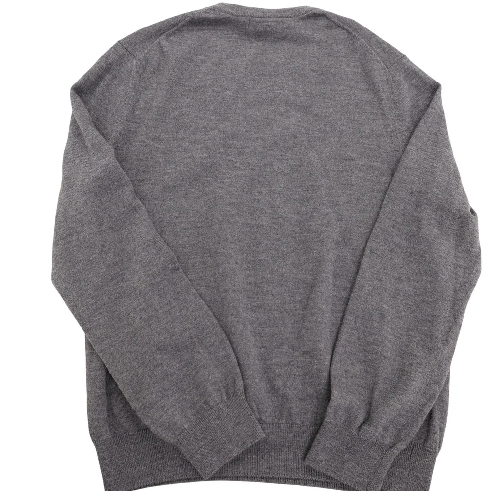 Banana Republic Extra Fine Merino Wool Crewneck Sweater Mens XL Gray Knit